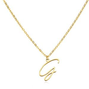 Letter G Cursive Initial Necklace